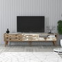 Hanah Home Valensiya Soporte para TV - Nogal, Blanco y Mármol